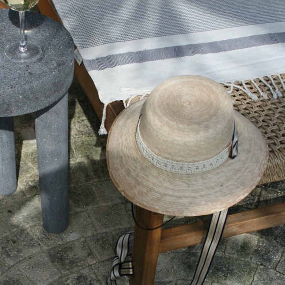 HAT BOATER FLAT WIDE BRIM PALMA STRAW main image 5